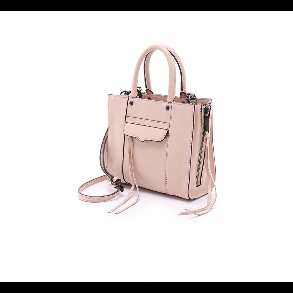 Rebecca Minkoff side-zip mini MAB tote in blush